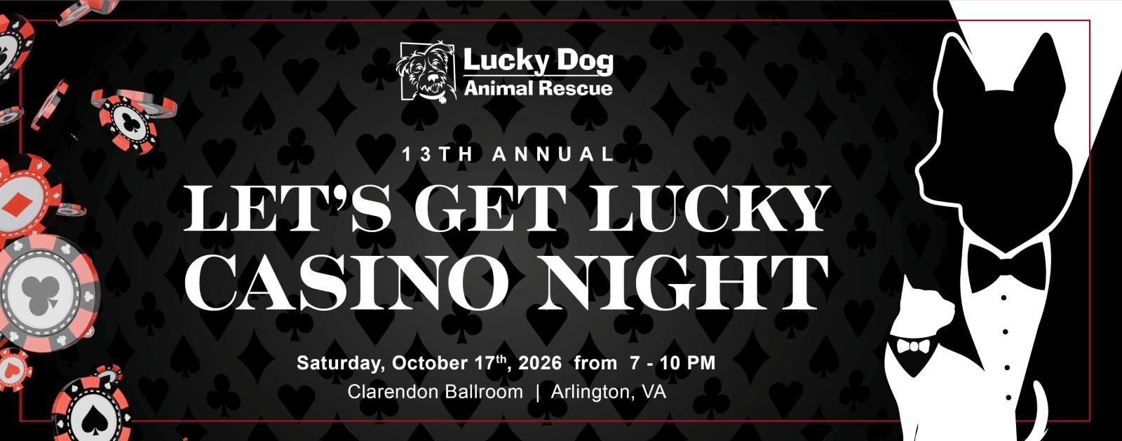 13th Annual Lucky Dog Casino Night - October 17th from 7PM to 8PM
