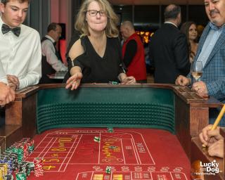 Woman playing craps