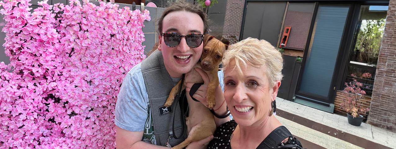 Robert Badura and his rescue pup