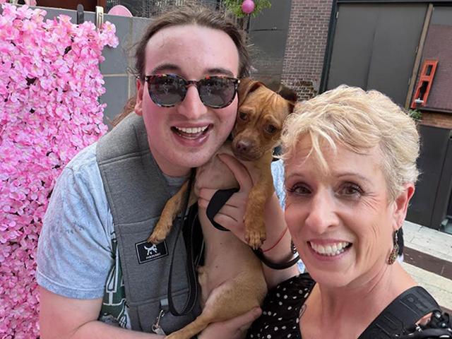 Robert Badura and his rescue pup