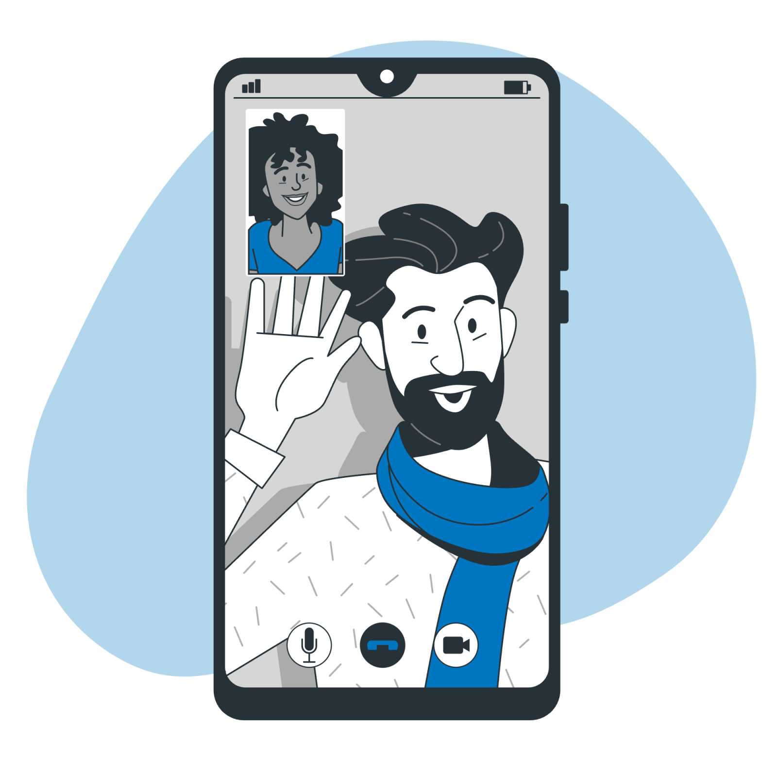 a video phone call