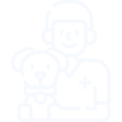 A veterinarian with a dog